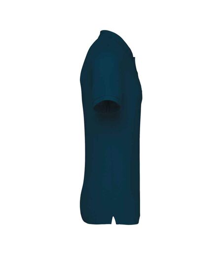 Mens Pique Polo Shirt Peacock Blue Native Spirit