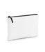 Pochette Zippée Taille Unique Blanc Noir Bagbase-1