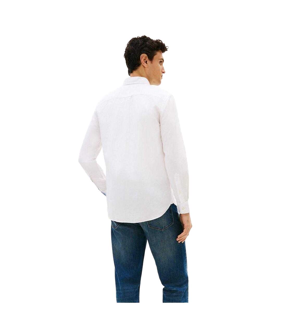 Chemise Motif/style Logo Brodé Homme Blanc Tommy Hilfiger-3