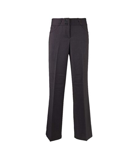 Womens/ladies Icona Wide Leg Formal Work Suit Trousers Black Alexandra