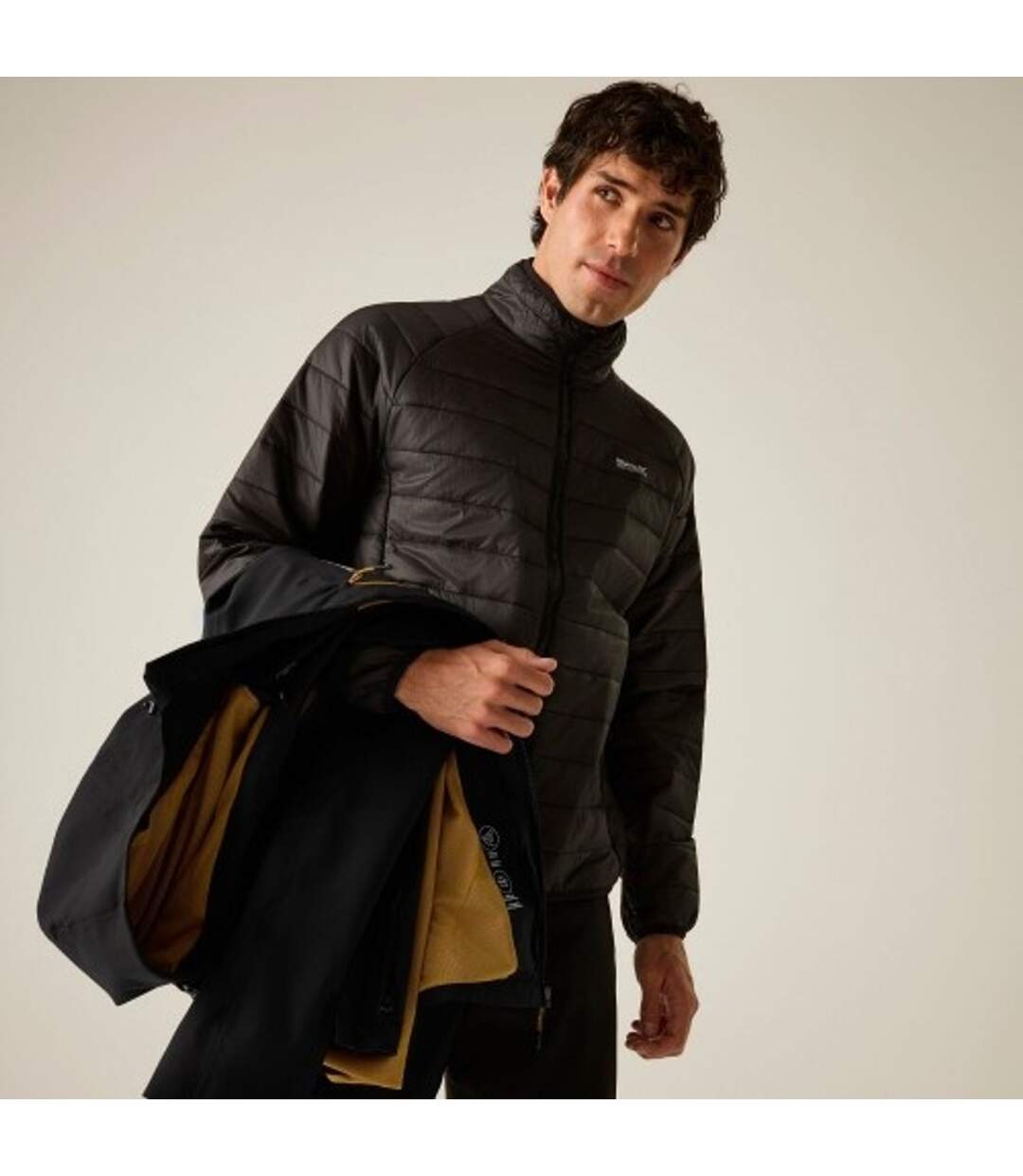 Veste Motif/style 3-en-1 Wentwood Homme Noir Jaune Sombre Regatta-1