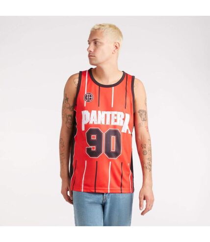 Amplified Mens Cowboys From Hell Pantera Basketball Jersey (Red) - UTGD1005