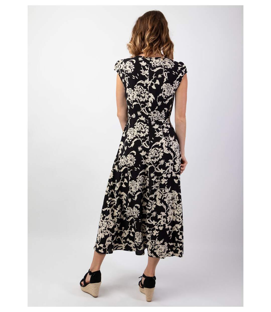 Robe femme été mi-longue LOLITA imprimé ethnique chic Coton Du Monde-4