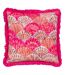 Frill clamshell cushion cover 50cm x 50cm pink Furn