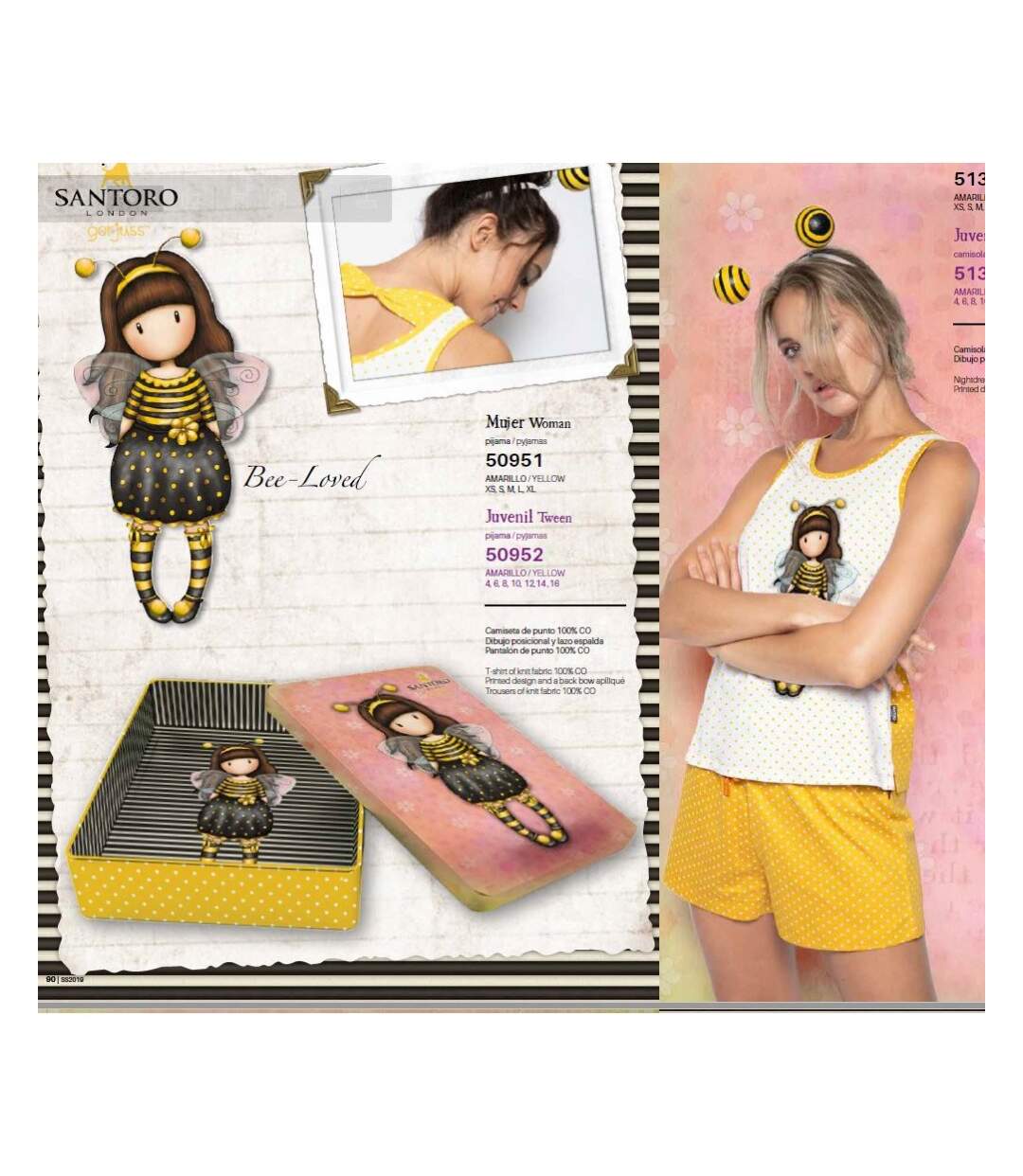 Ensemble de Pyjama Licence Fantaisie Qualité Supérieure Livré en Boite Cadeaux :Smiley, Disney, Santoro-2