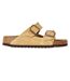 Womens/ladies Suede Flat Sandals Beige Birkenstock-1