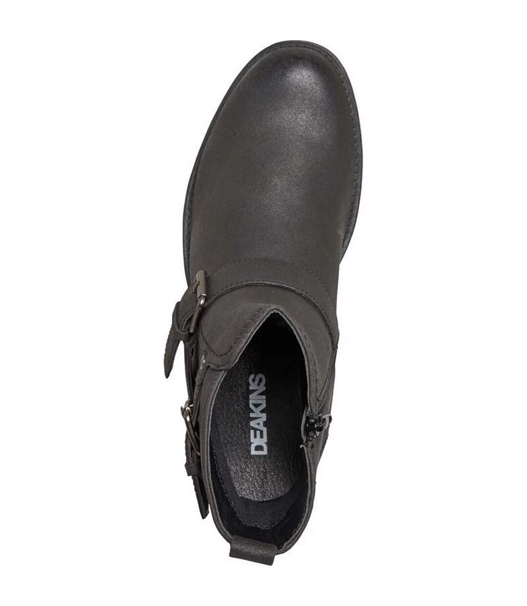 Mens Chad Low Block Heel Motorcycle Boots Black Nicholas Deakins-4