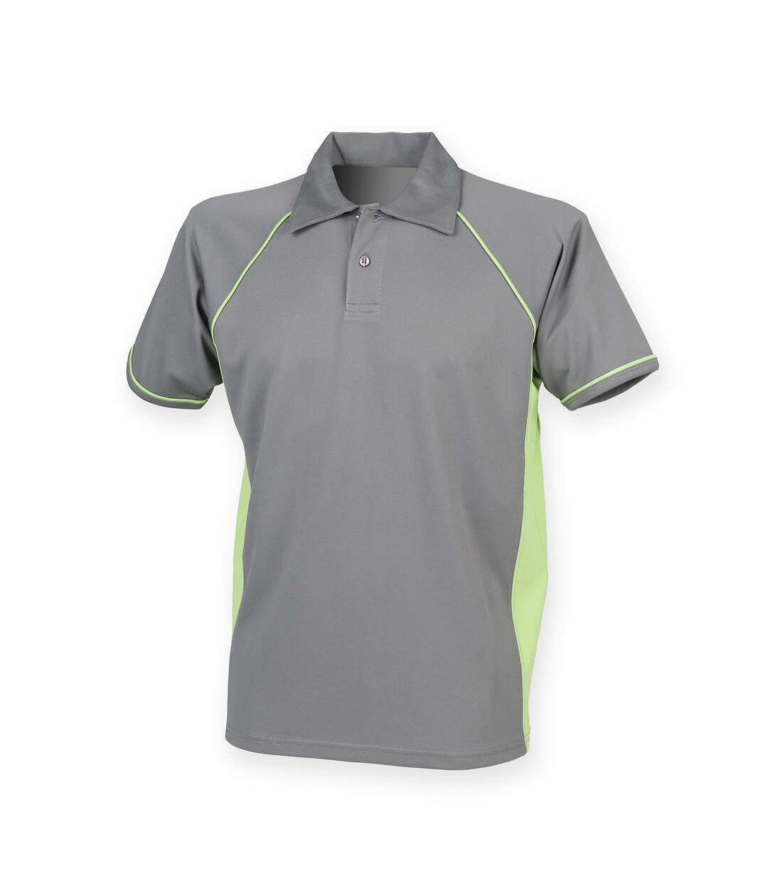 Polo sport à manches courtes homme gris/vert citron Finden & Hales