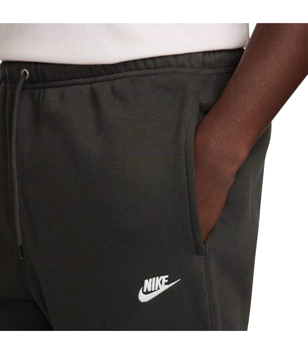Mens Sportswear Club Fleece Jogging Bottoms Sequoia Red White Nike-4