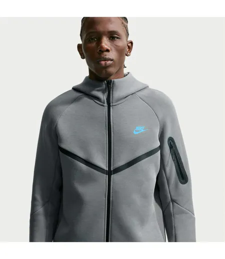Veste À Capuche Motif/style Chevron Tech Homme Gris Nike