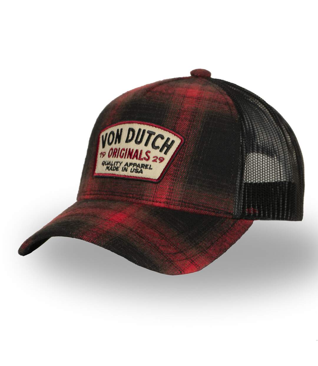Casquette baseball en flannelle a carreaux Vondutch-1