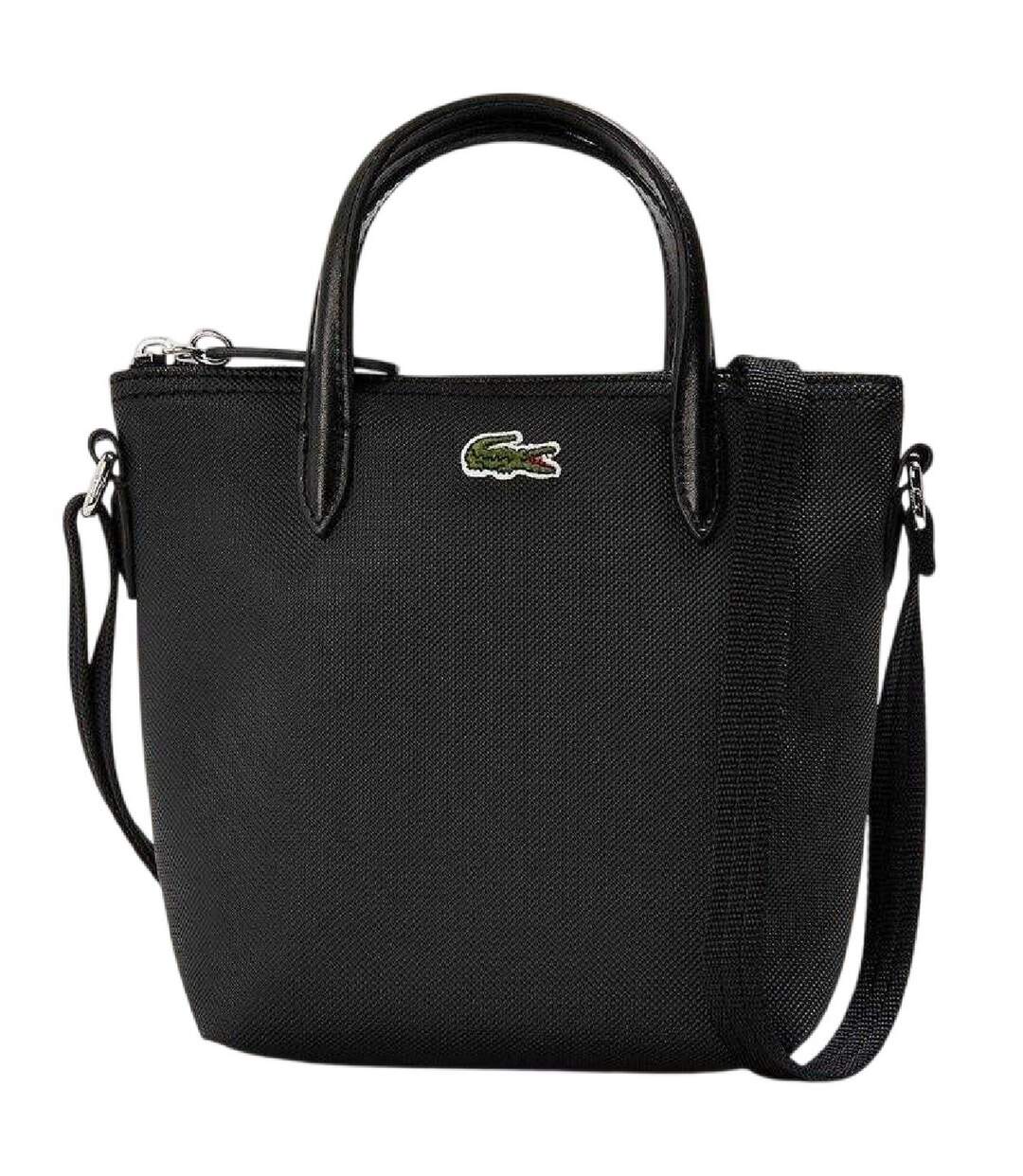 Logo Canvas Crossbody Bag One Size Black Lacoste-1