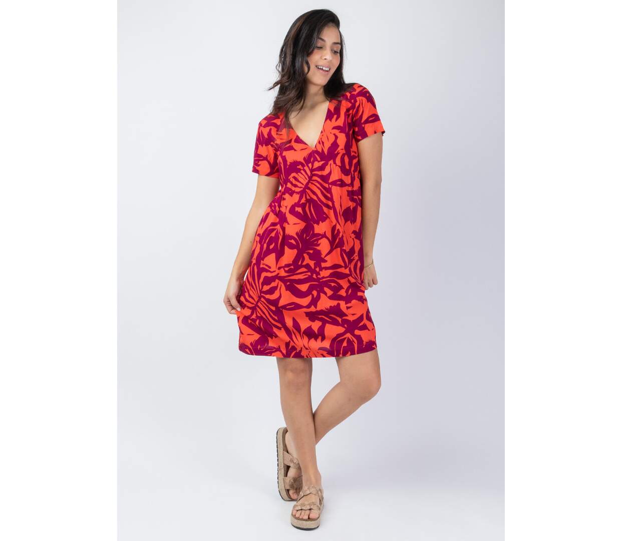 Robe été manches courtes MAJA coupe courte et ample Coton Du Monde-2