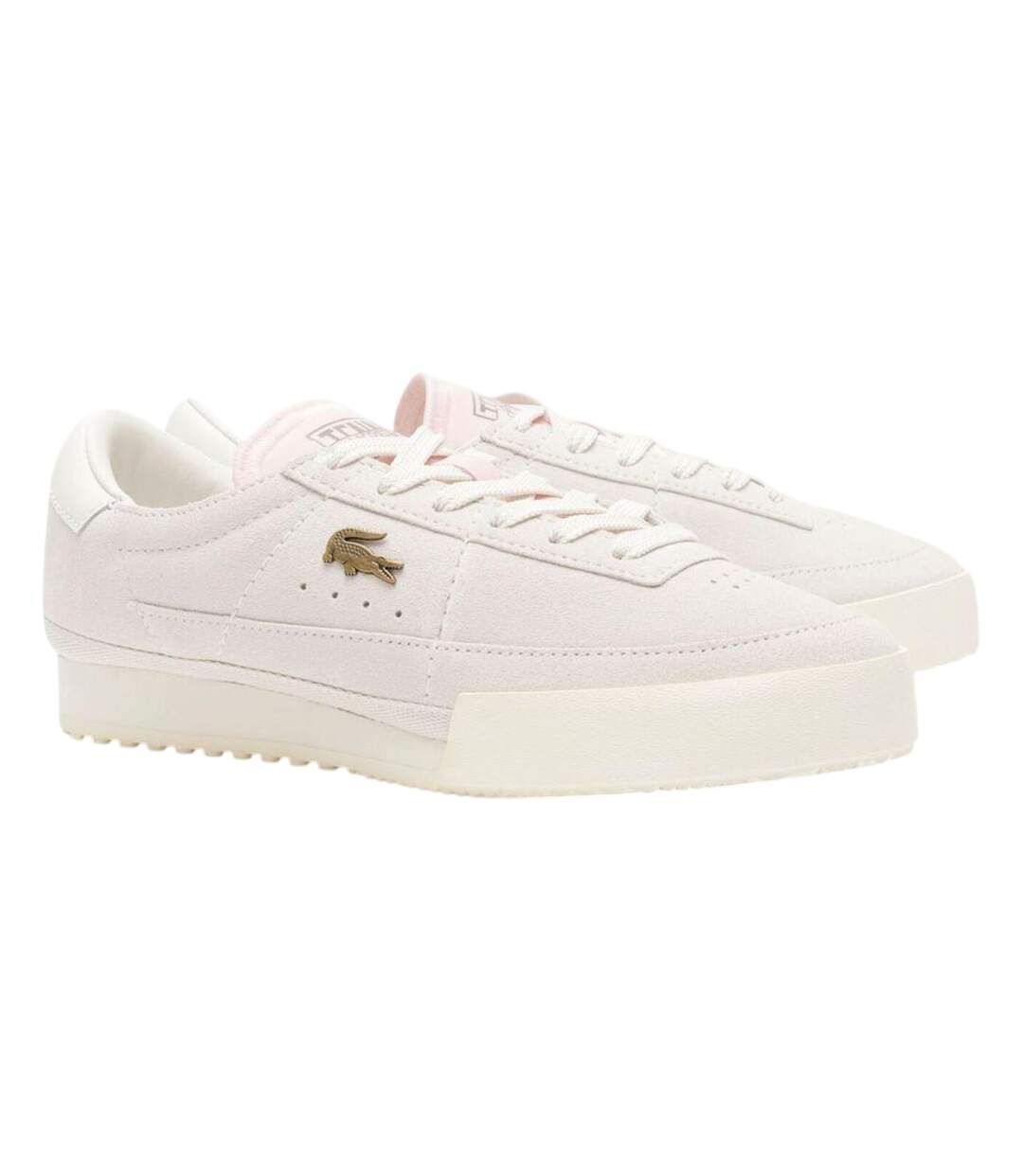 Womens/ladies L003 Neo Suede Chunky Sole Trainers Off White Lacoste-3