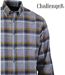 CHALLENGER CH5024 FLANELLE — Chemise à carreaux manches longues bleu et camel : confort thermique en Coton gratté-4