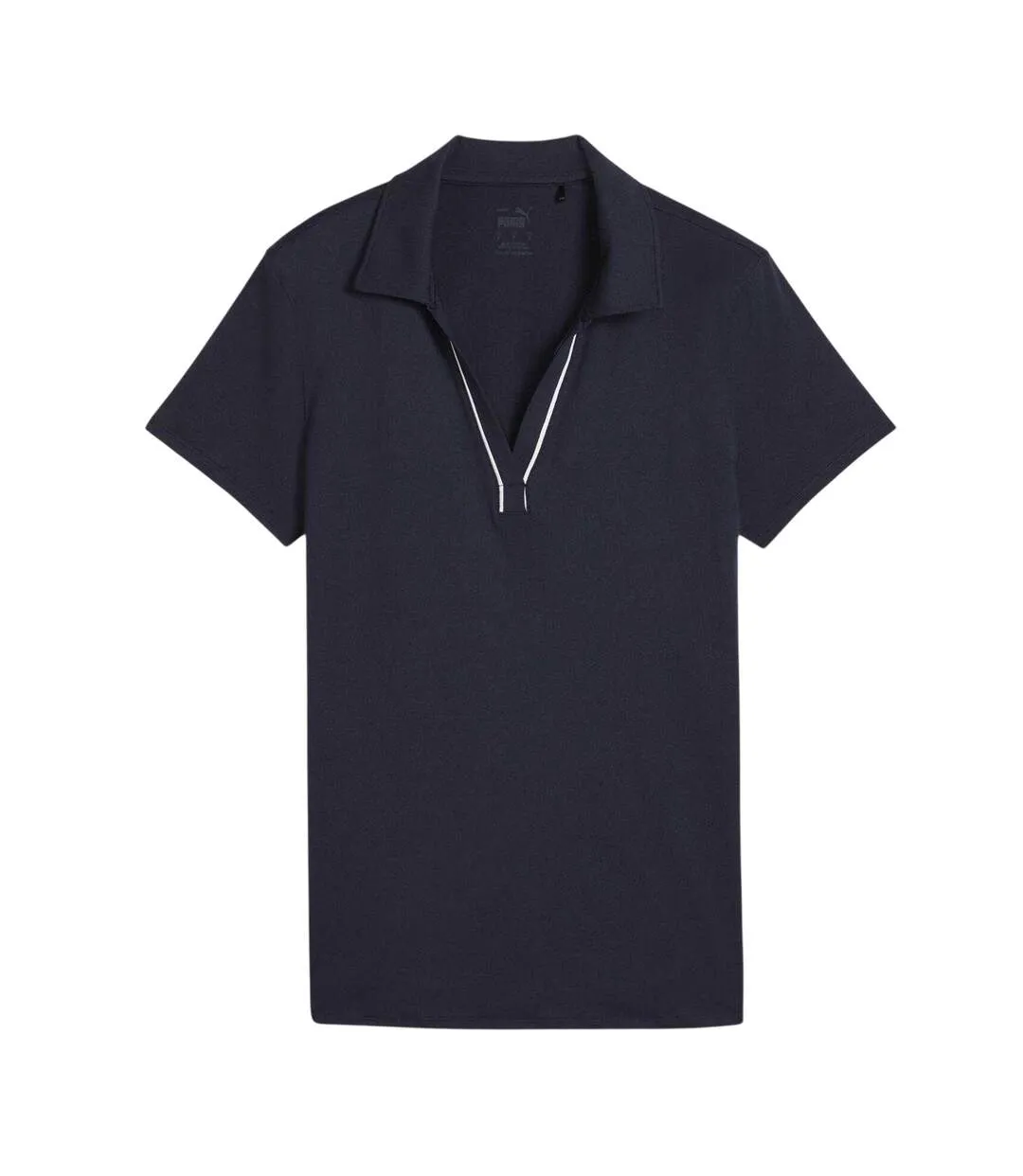 Womens/ladies Cloudspun Piped Short-sleeved Polo Shirt Deep Navy Puma-2