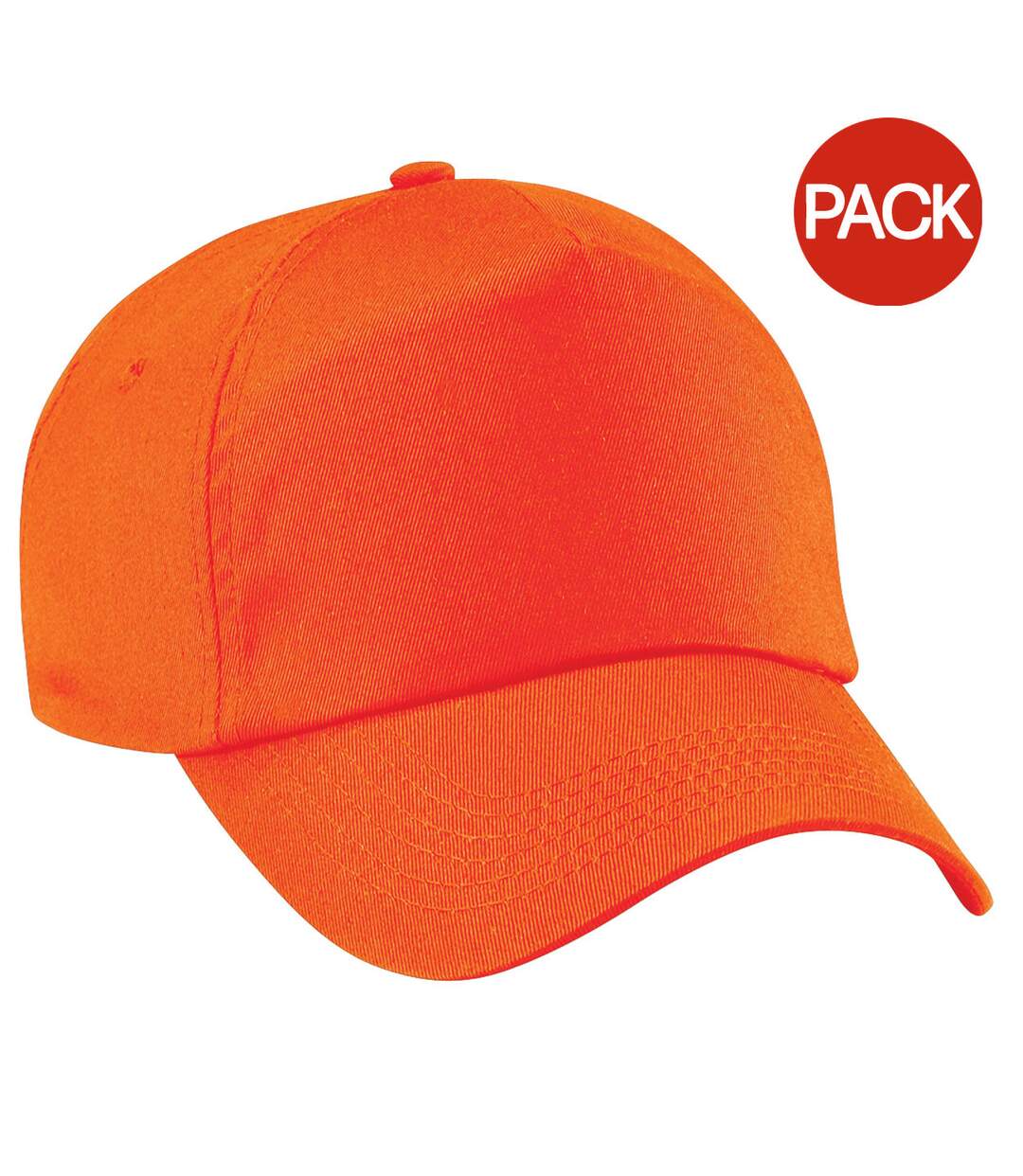 Lot de 2  casquettes de baseball adulte orange Beechfield-1