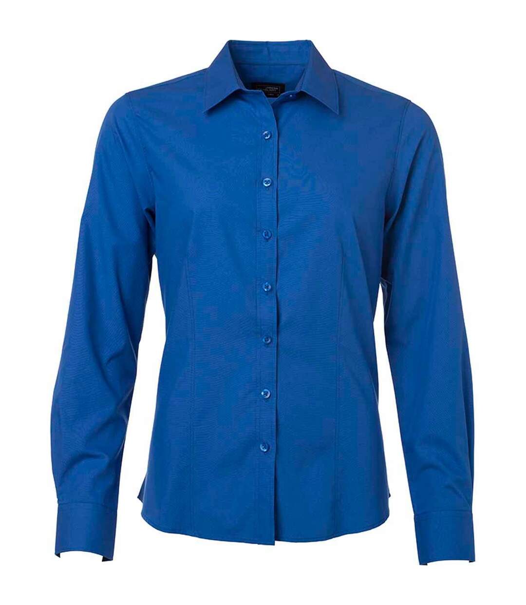 chemise popeline manches longues - JN677 - femme - bleu royal-1