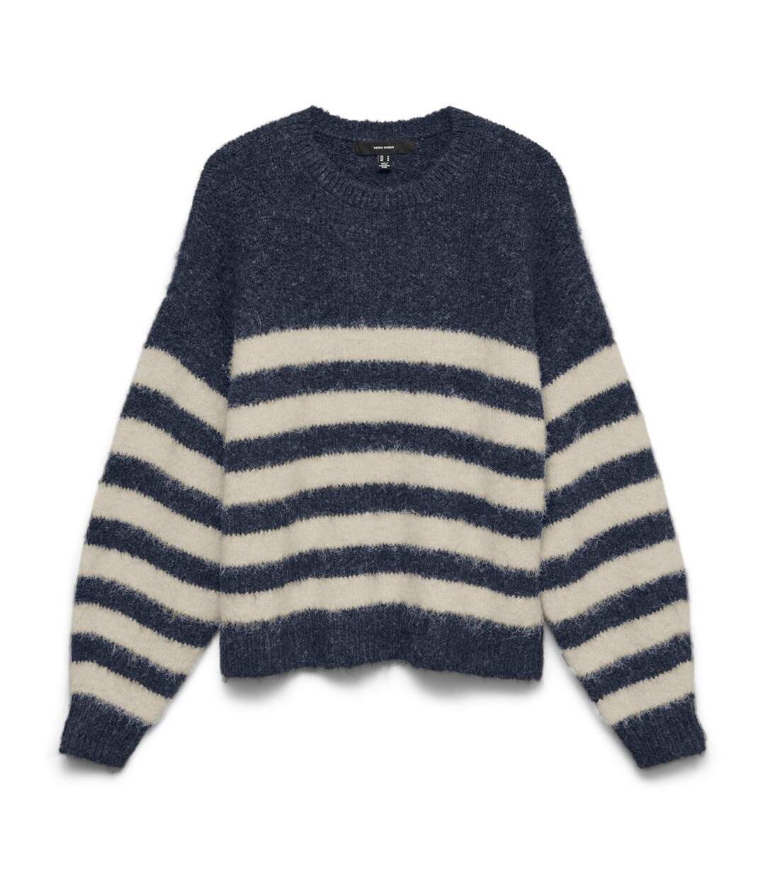 Pull rayé marine femme vero moda fotove stripe-1