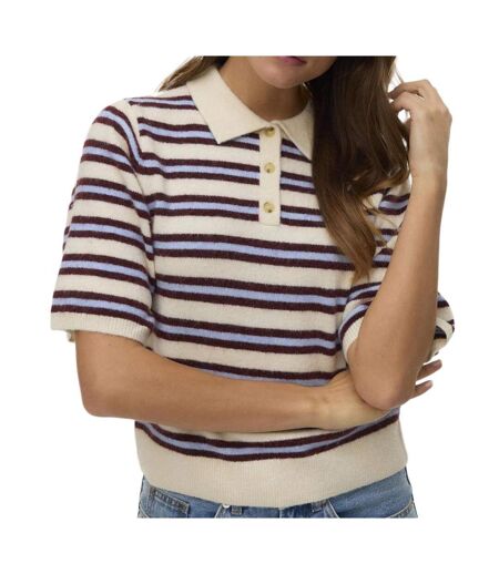 Pull beige/bleu/bordeaux femme vero moda vmocanna