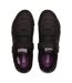 Womens/ladies Fulham Leather Hook And Loop Trainers Black Lavender Lonsdale-4