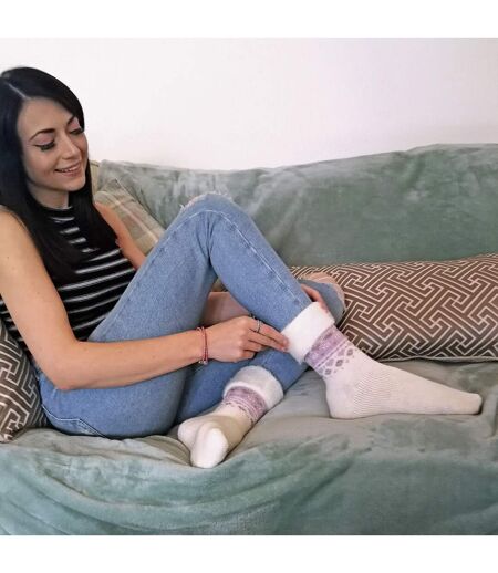 1 Pack Ladies Turn Over Top Warm Nordic Bed Socks for Winter