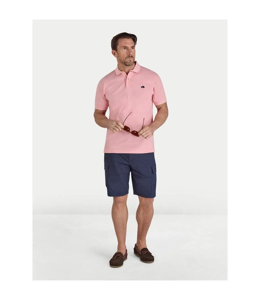 Polo Classic Homme Rose Clair Raging Bull-3