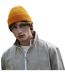 Bonnet En Coton Biologique Gaufré Jaune Foncé Beechfield-1