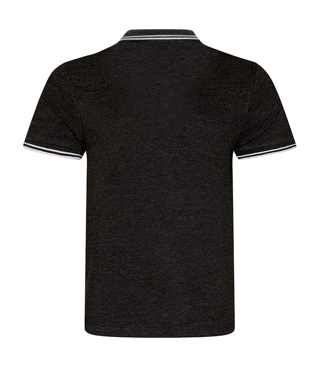 Mens t-shirt polo hommes gris foncé / blanc AWDis