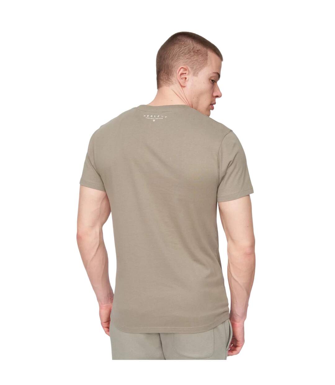 T-shirt aitchen homme olive foncé Henleys-2