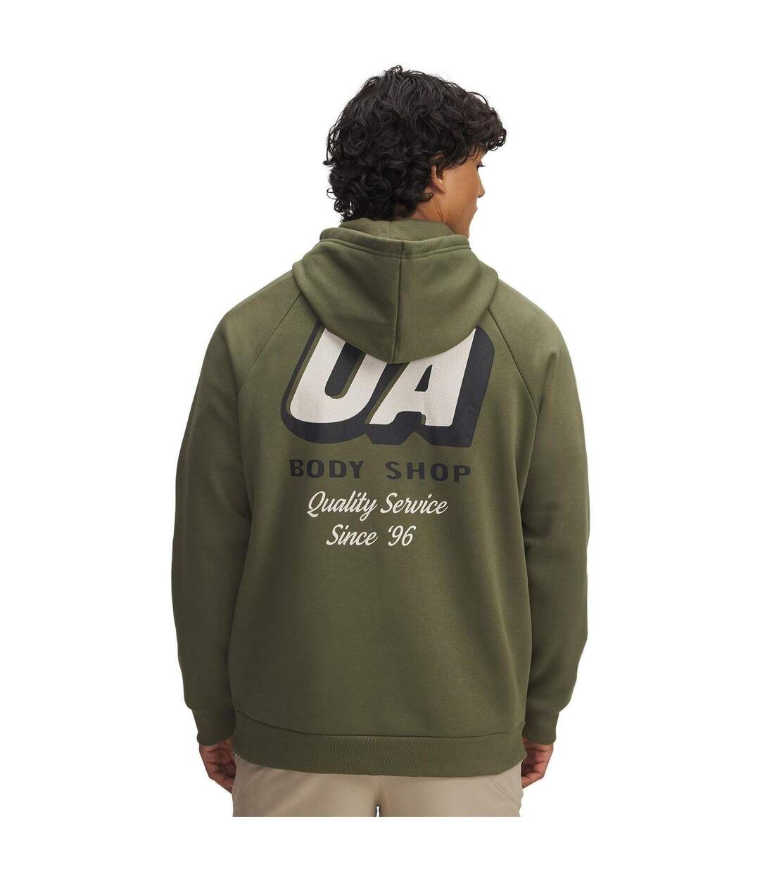 Sweat À Capuche Rival Homme Vert Under Armour-2