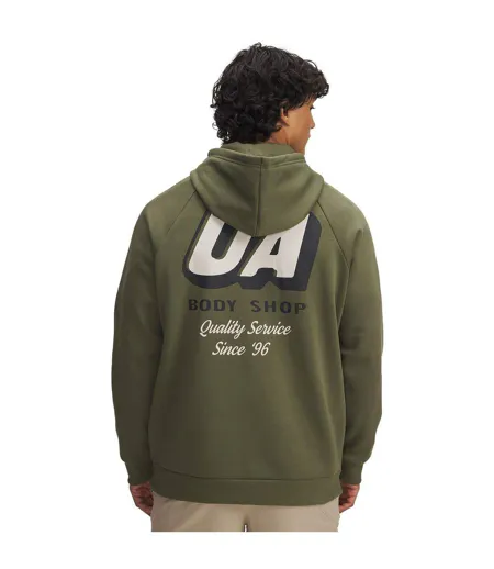 Sweat À Capuche Rival Homme Vert Under Armour
