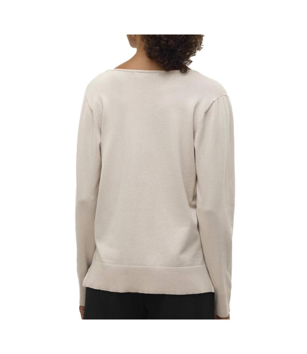 Pull beige femme vero moda silje-2