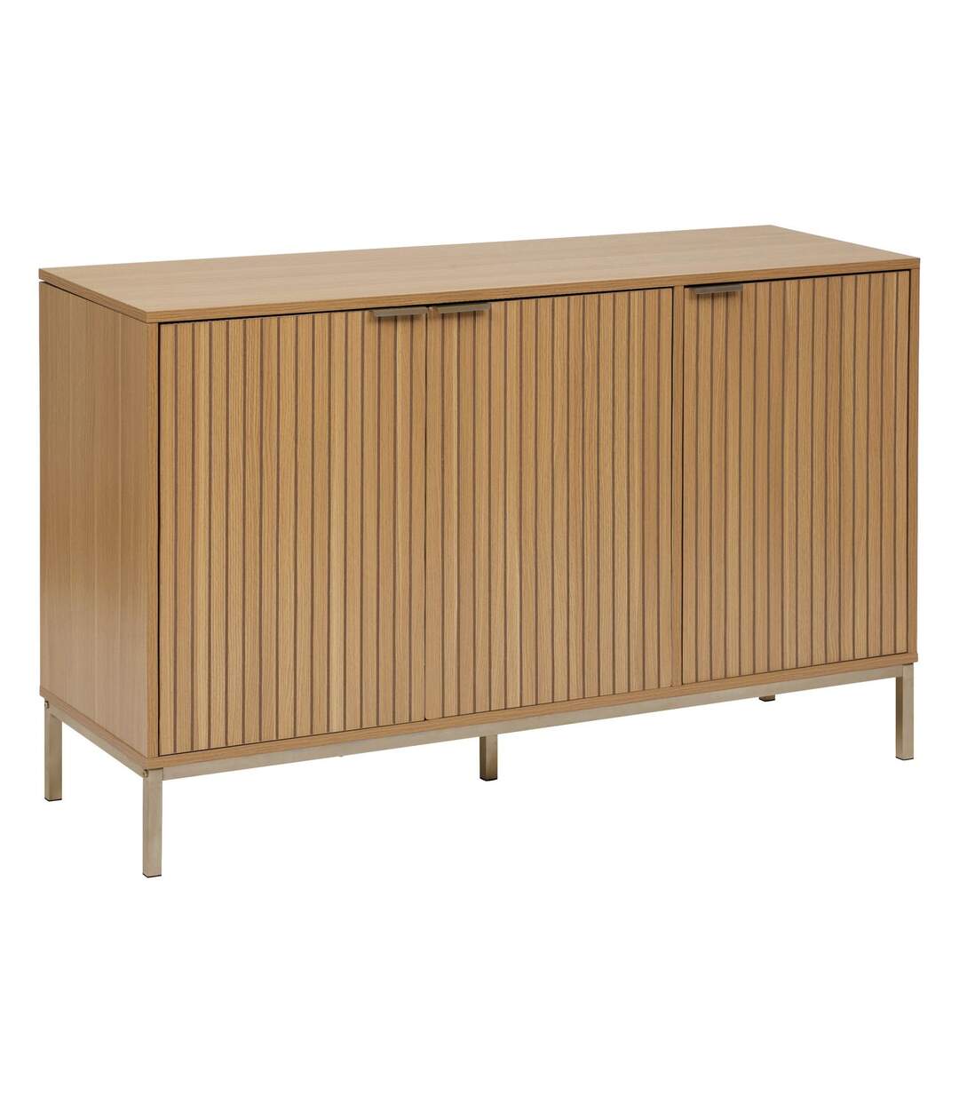 Buffet bas 3 portes en bois TASSO - Beige-1