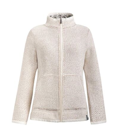 Womens/ladies sontee full zip fleece jacket ecru Weird Fish