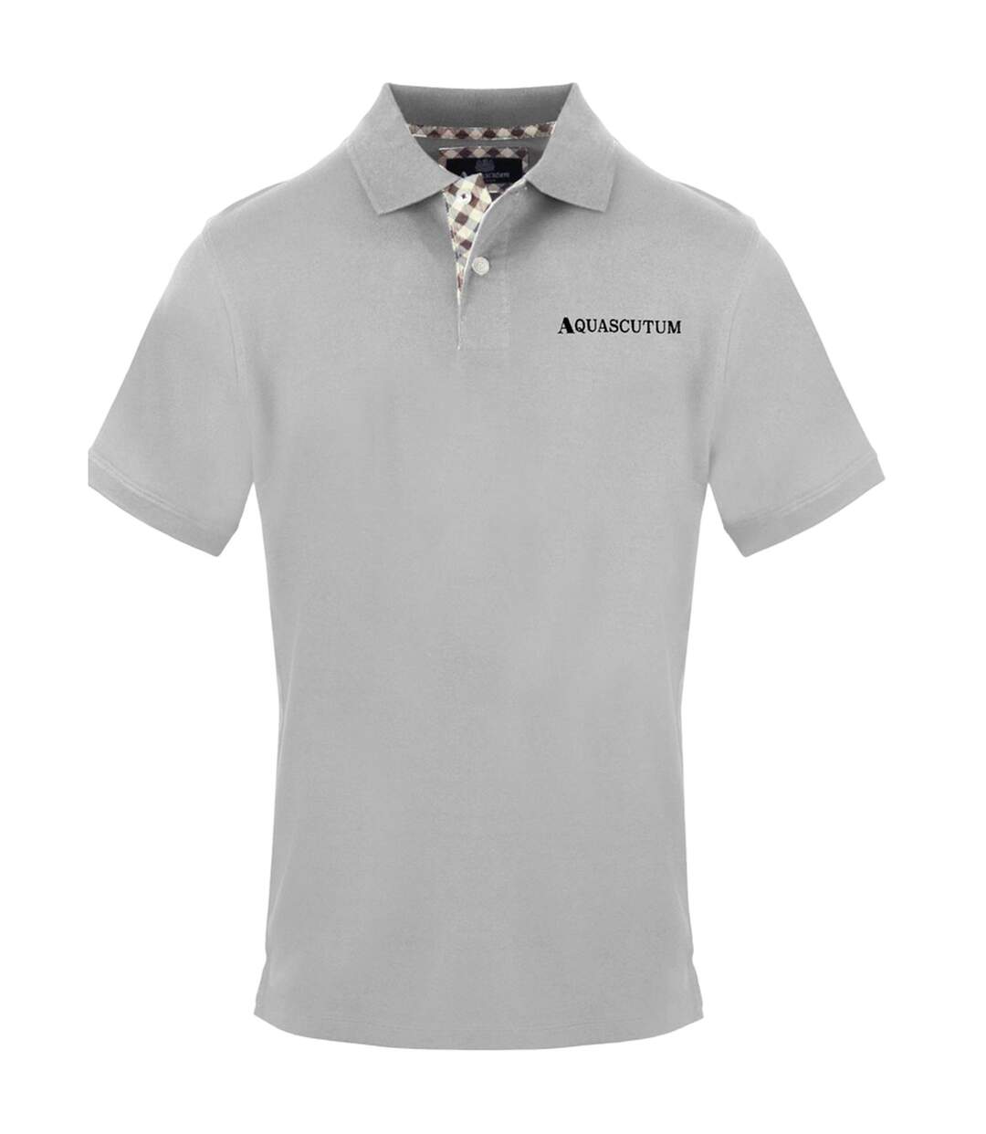 Polo Motif/style Logo Brodé Homme Gris Aquascutum-1