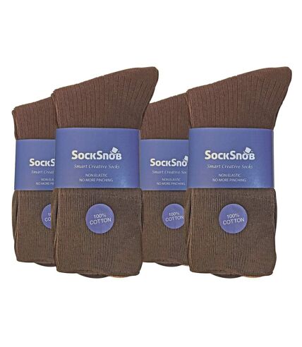 Mens Thin Soft 100% Cotton Non Elastic Dress Socks