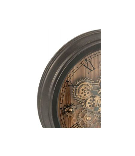 Paris Prix - Horloge Murale Design engrenage 58cm Noir