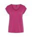 T-shirt Femme Rose Fuchsia Pieces-1