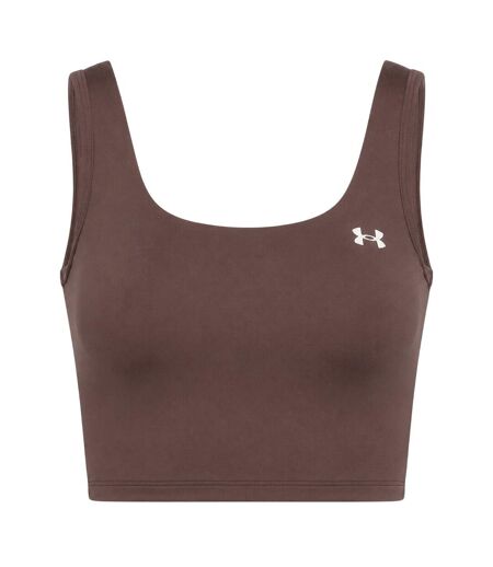 Womens/ladies Motion Logo Tank Top Taupe Under Armour