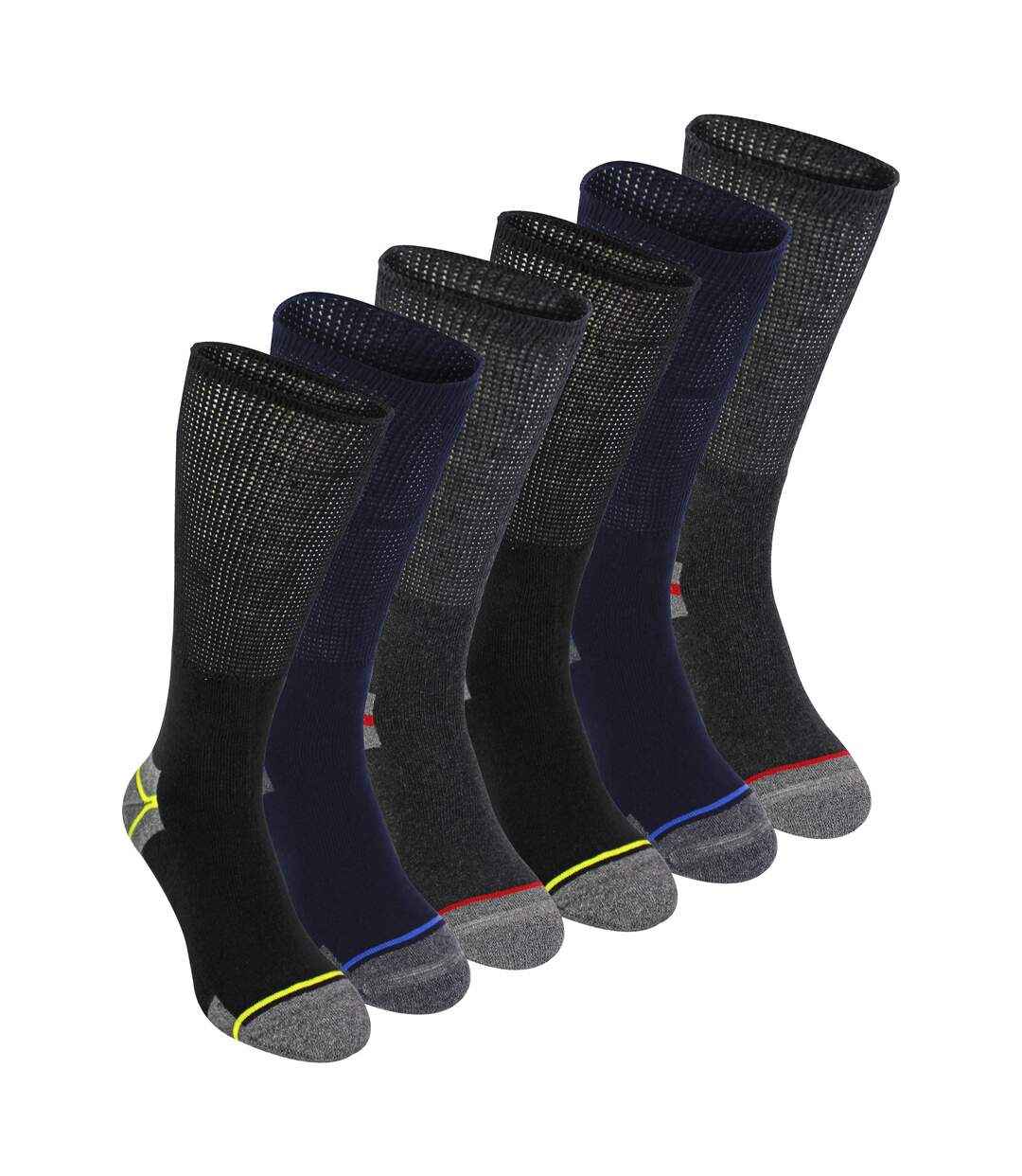 Chaussettes de travail respirantes pour diabétiques pour hommes Multipack-3