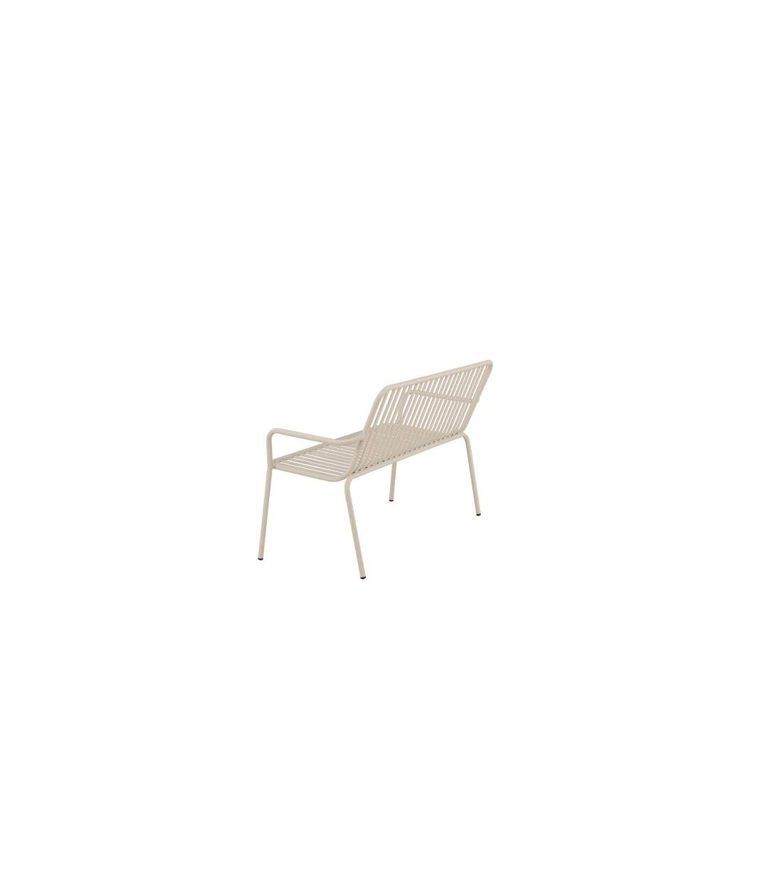 Banc de Jardin en Métal Peking 130cm Beige-5