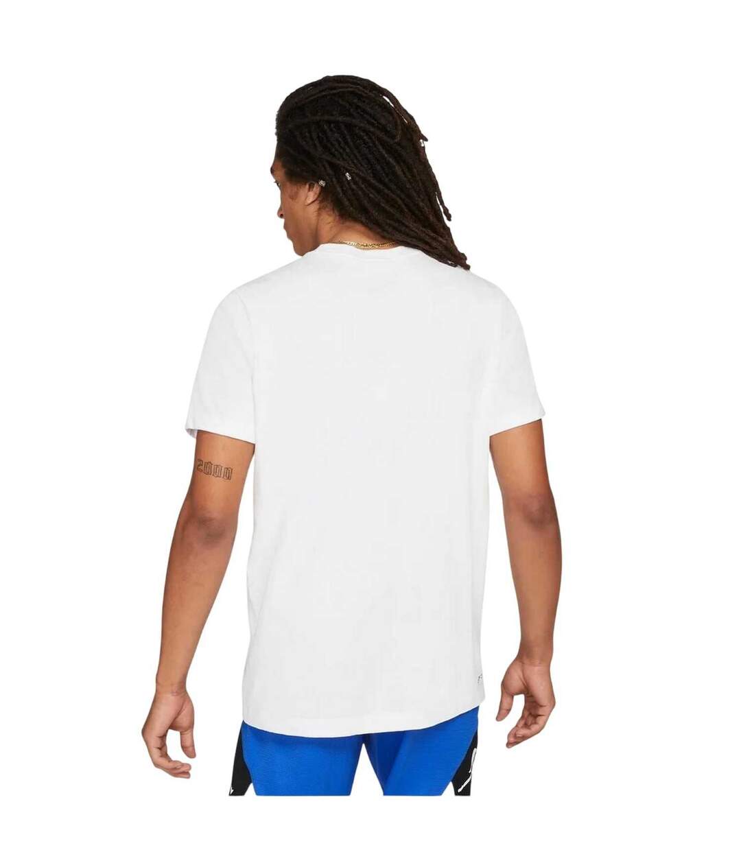 Mens Air Jordan Cotton Short-sleeved T-shirt White Black Nike-3