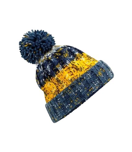 Beechfield Unisex Adults Corkscrew Knitted Pom Pom Beanie Hat (Morning Frost) - UTRW5192