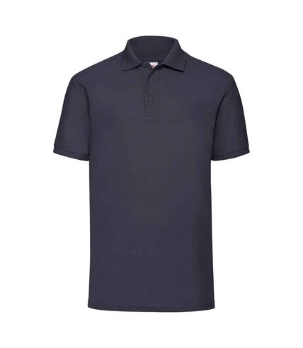 Mens 65/35 polo shirt deep navy Fruit of the Loom