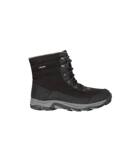 Mens ohio fleece lined snow boots jet black Mountain Warehouse