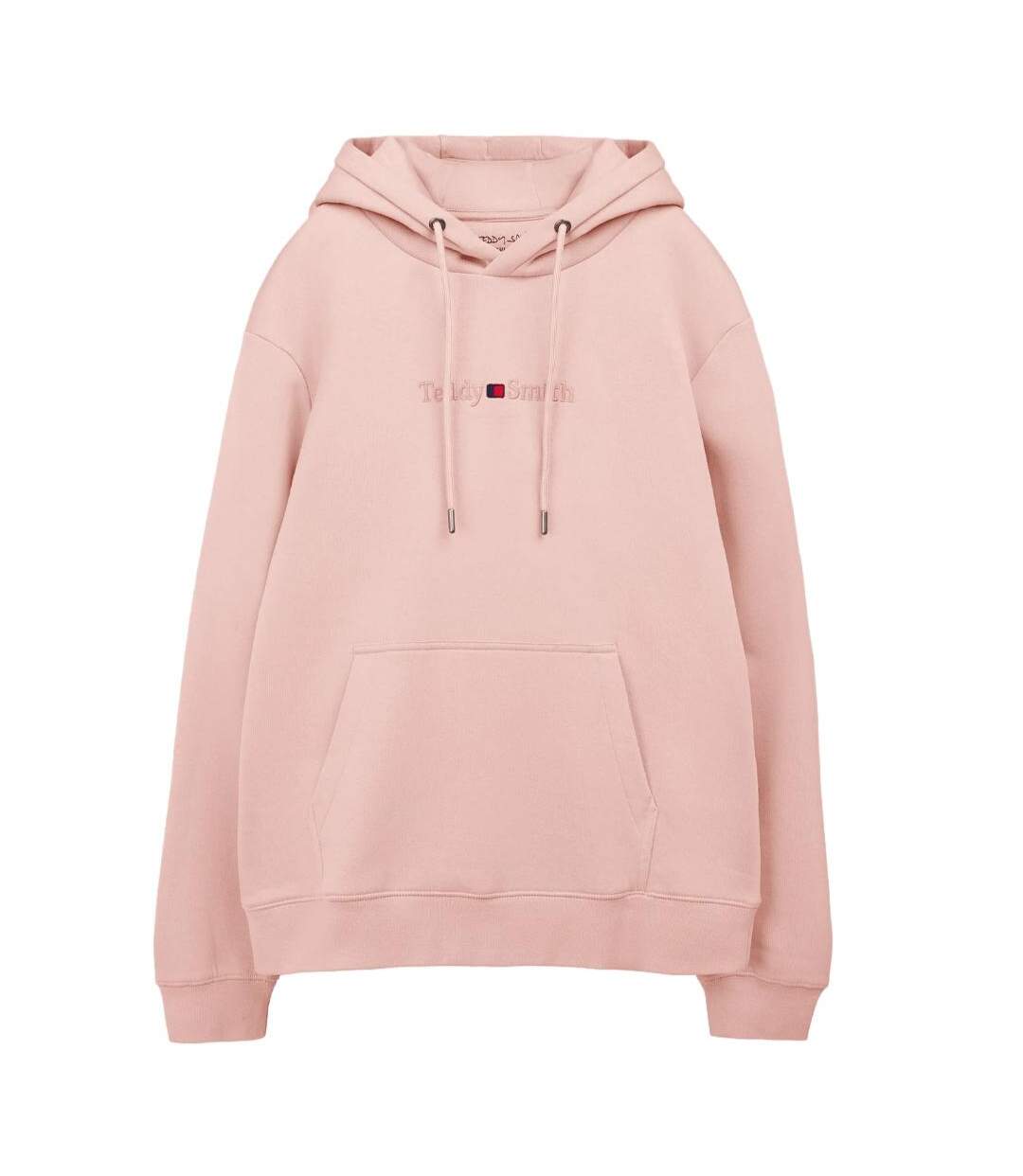 Sweat à capuche rose  homme teddy smith-1