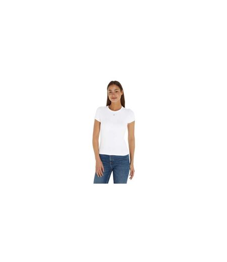 T-shirt Motif/style Logo Femme Blanc Tommy Jeans