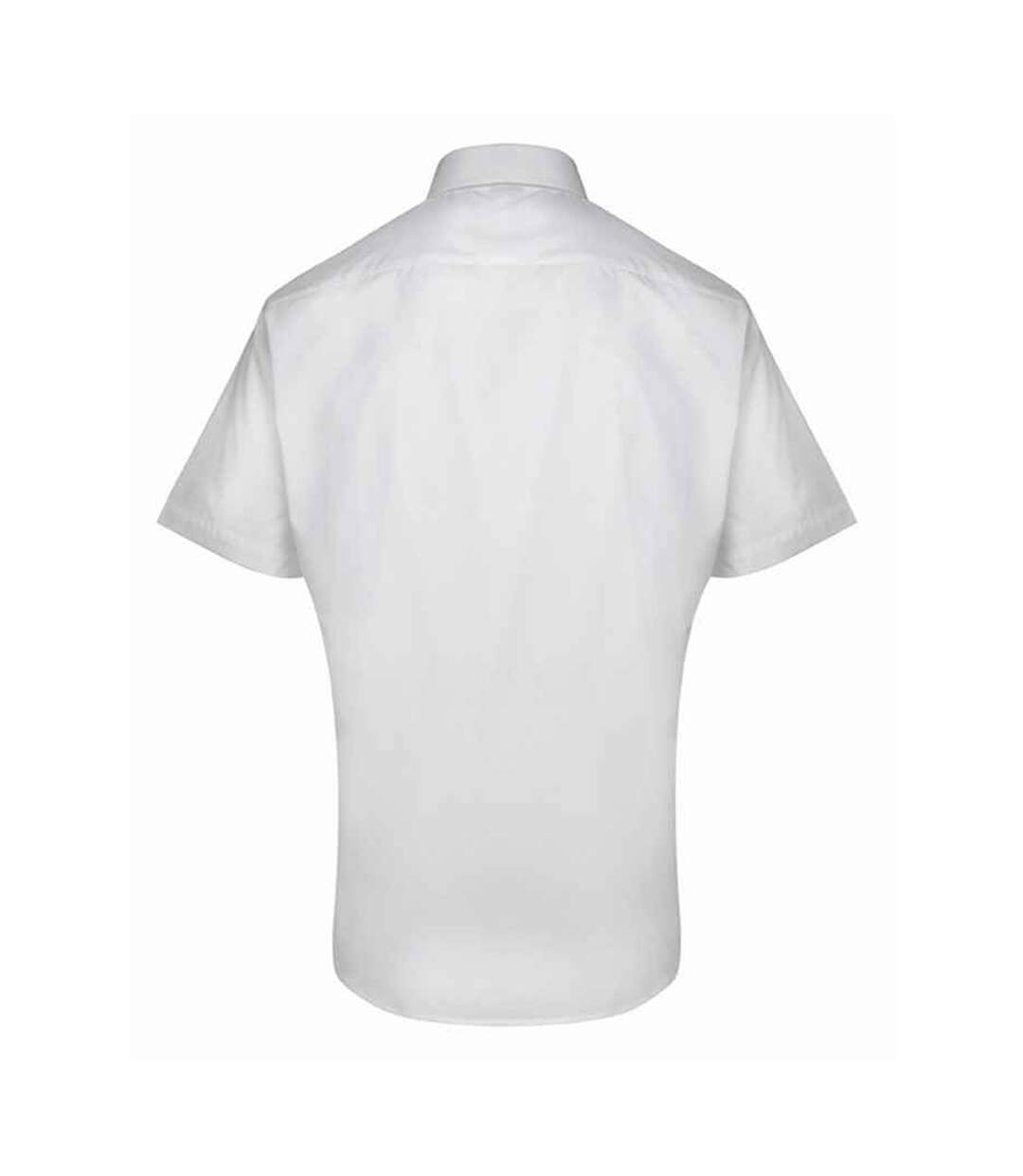 Mens Supreme Heavy Poplin Short Sleeve Work Shirt White Premier-2