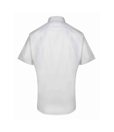 Mens Supreme Heavy Poplin Short Sleeve Work Shirt White Premier